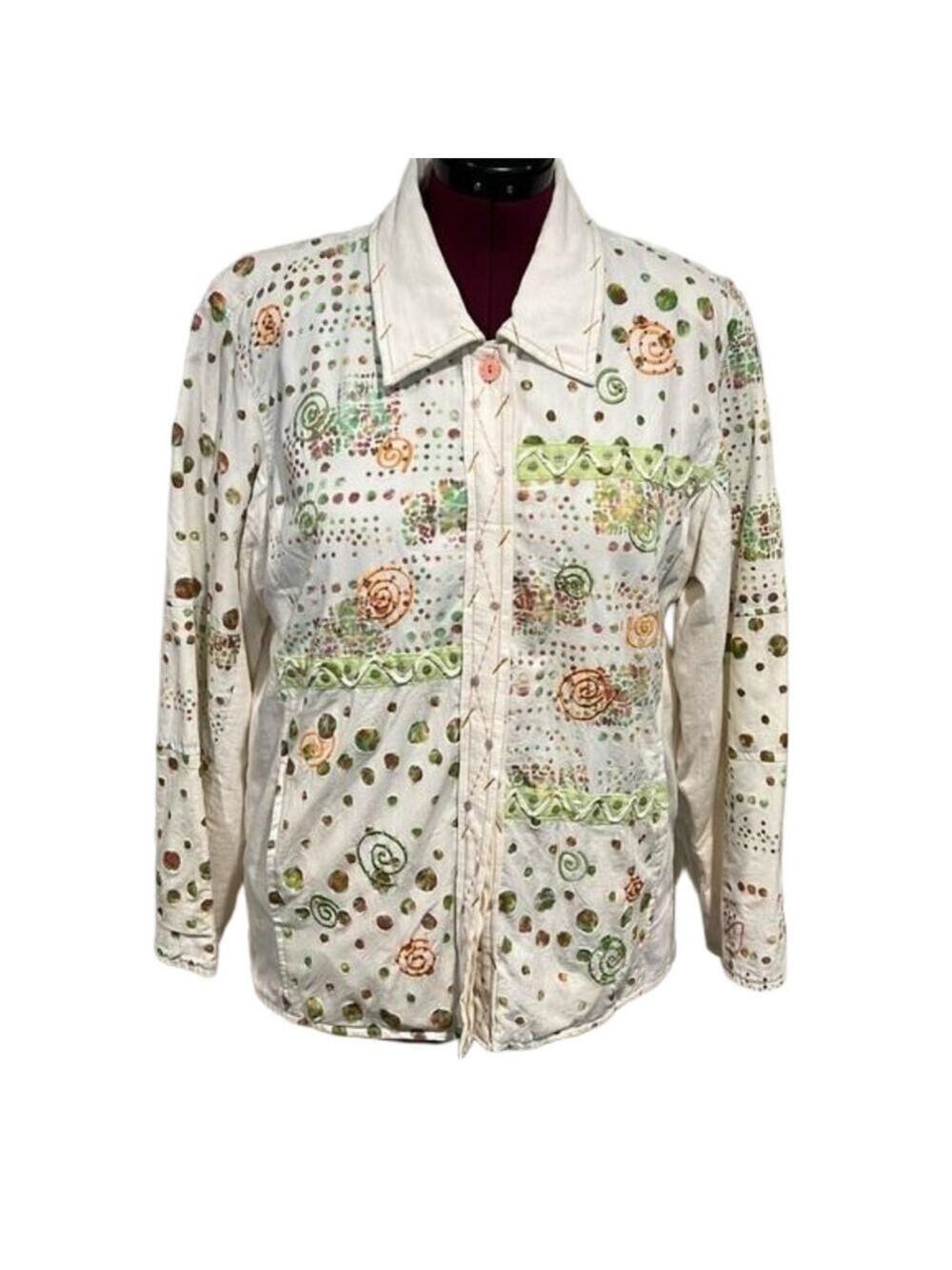 Yak Magik Vintage Patchwork Sequins Embroidery Cotton Size 3X